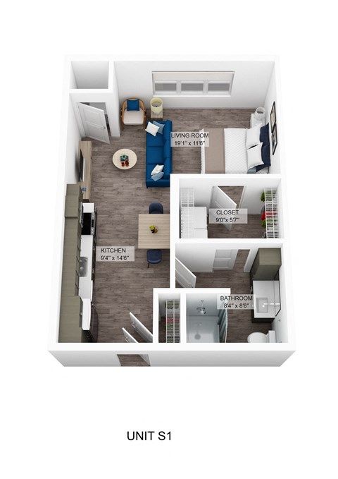 the unit 91  1 bedroom floor plan  unit 51